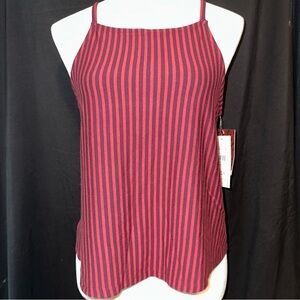 RVCA Turn Around women’s Red/purplish striped tank top